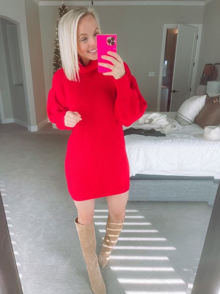 Walmart sweater dress - wearing a small but I should have done a medium for length sake. 

Christmas dress, holiday dress, holiday party dress, Christmas party dress 

#LTKSeasonal #LTKHoliday #LTKstyletip
