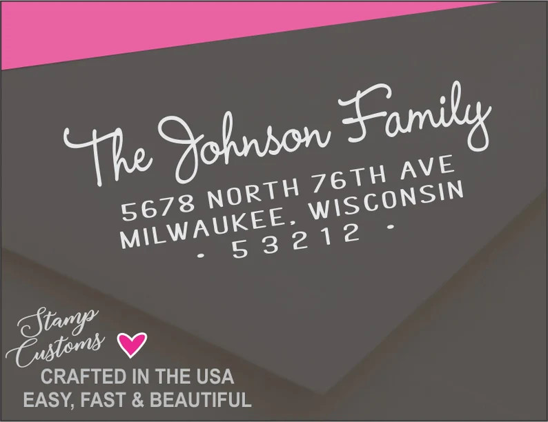 Family Address Stamp Self-inking, Family Housewarming Gift, Baby Shower stamp , New Mom Gift, Ret... | Etsy (US)