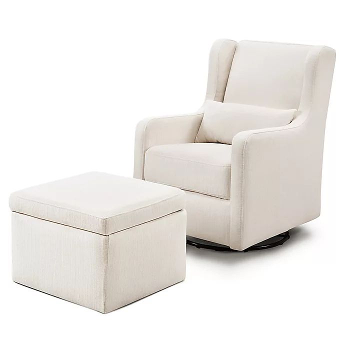 carter's® by DaVinci® Adrian Swivel Glider with Ottoman in Performance Fabric | buybuy BABY | buybuy BABY