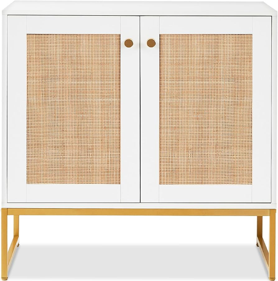 Best Choice Products 2-Door Rattan Storage Cabinet, Accent Furniture, Multifunctional Cupboard fo... | Amazon (US)