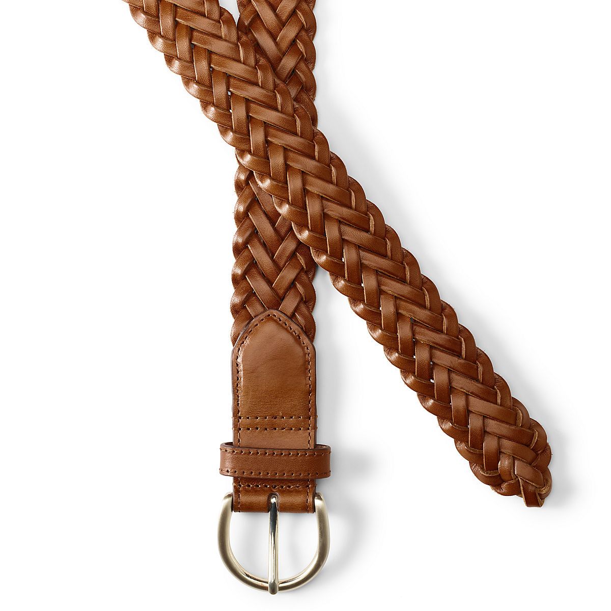 Women's Leather Braided Belt | Lands' End (US)