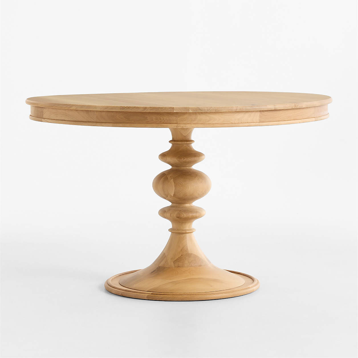 Cecily 48" Solid Oak Wood Round Pedestal Dining Table | Crate & Barrel | Crate & Barrel