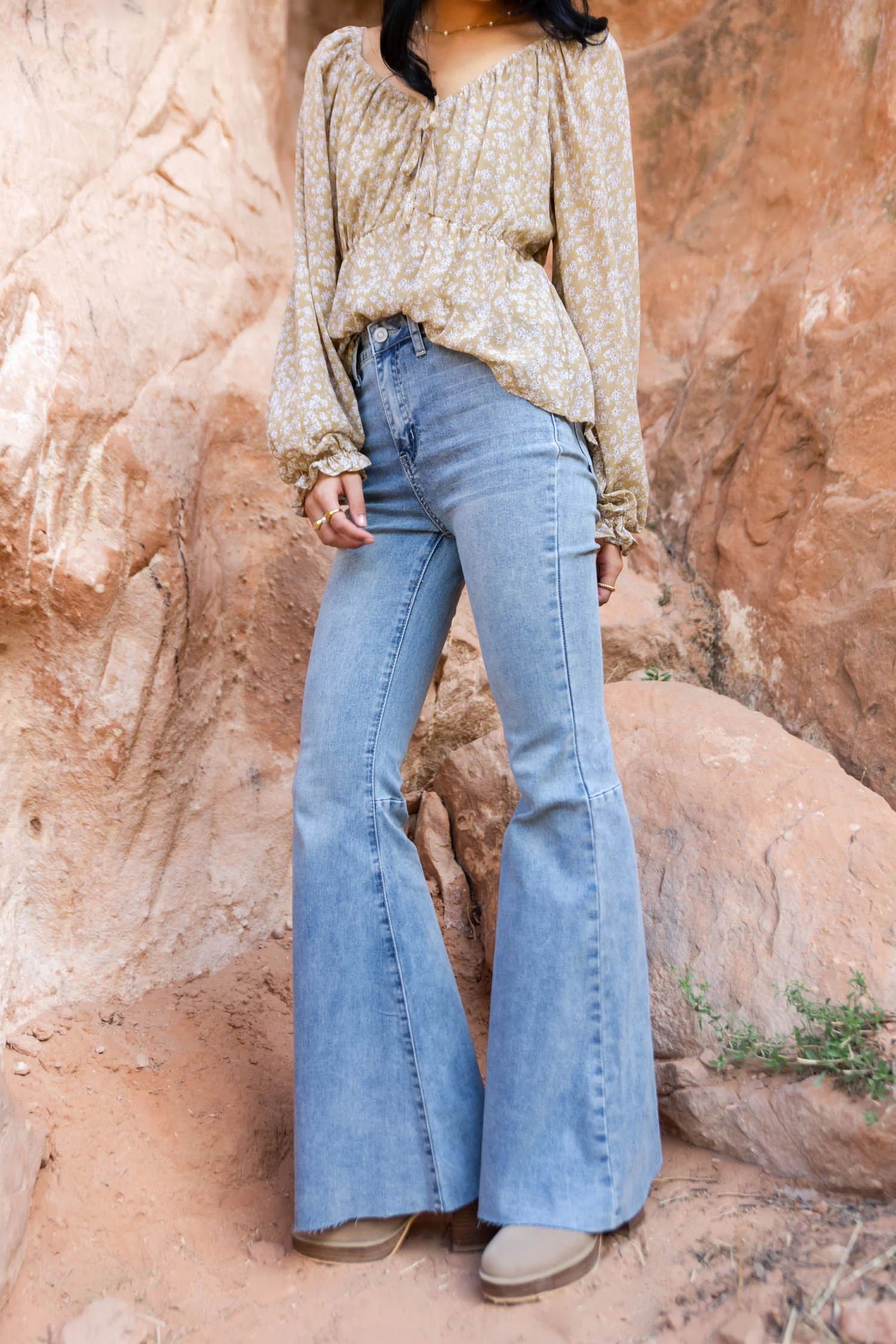 Dana Flare Denim in Medium Wash - böhme | Bohme