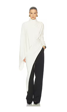 Helsa The Wilhelmina Cape Top in Cream from Revolve.com | Revolve Clothing (Global)