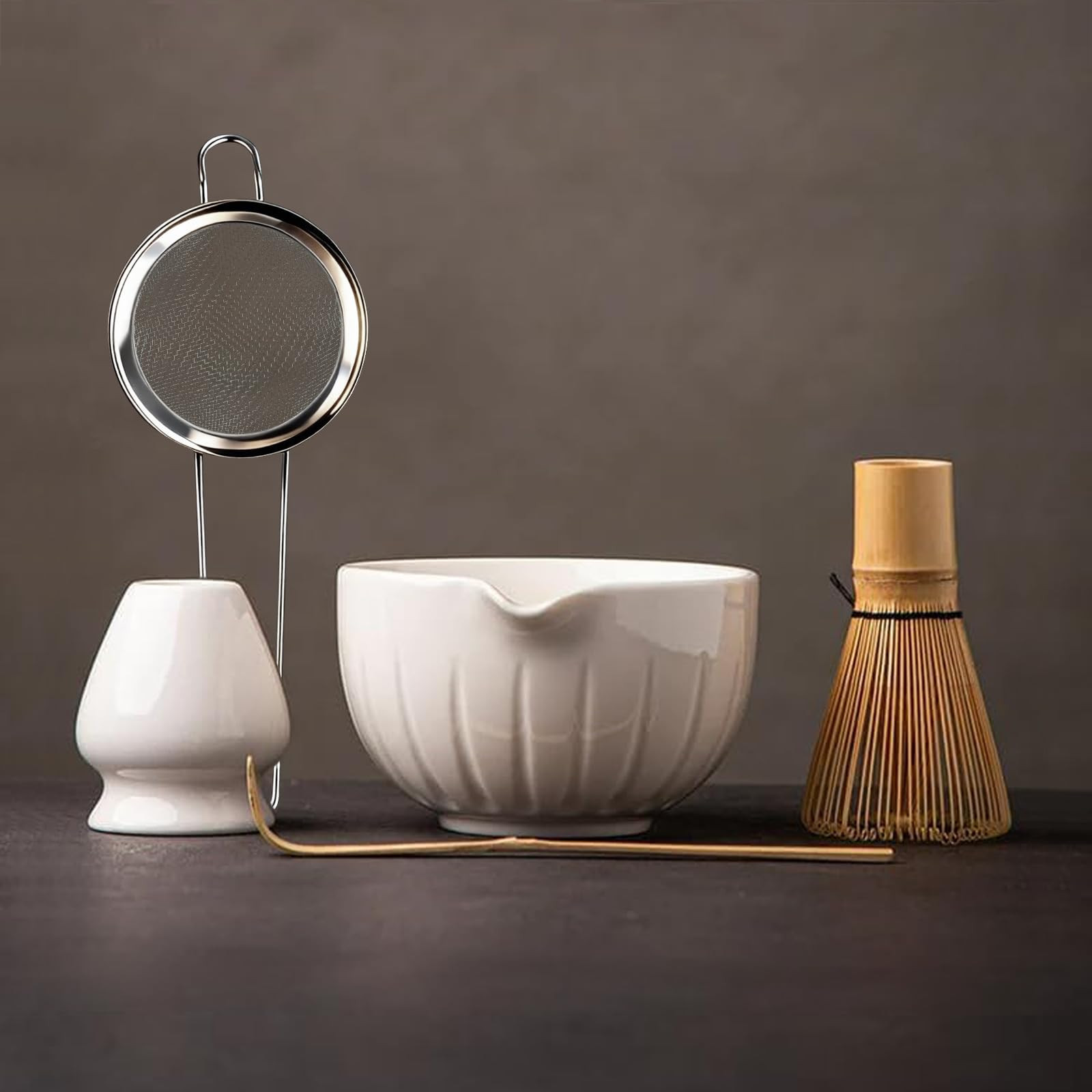 TANG PIN Matcha Set - Match Bowl and Whisk, 15 OZ, Matcha Scoop | Matcha Whisk Stand (Chasen Hold... | Amazon (US)