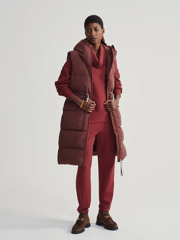 Irving Long Down Gilet | Varley UK