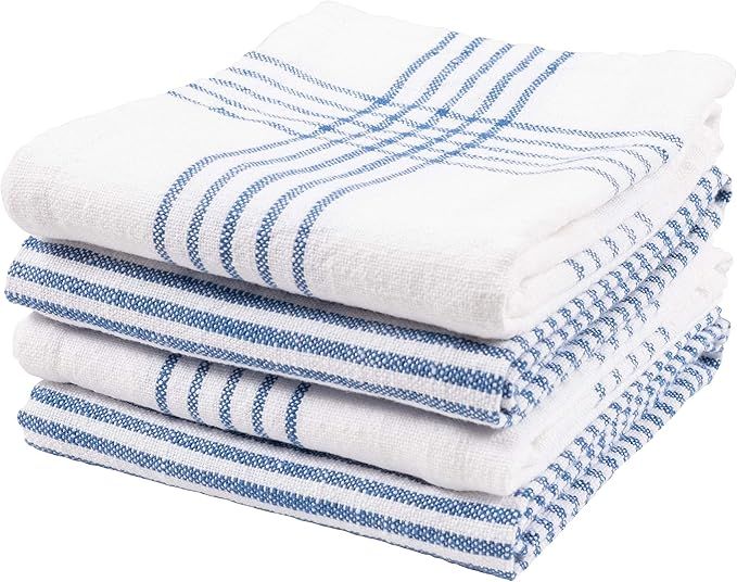 KAF Home Set of 4 Monaco Relaxed Casual Slubbed Kitchen Towel | 100% Cotton Dish Towel, 18 x 28 I... | Amazon (US)