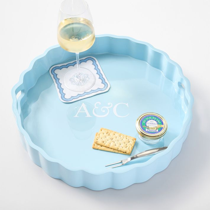 Bloom Lacquer Round Tray | Mark and Graham