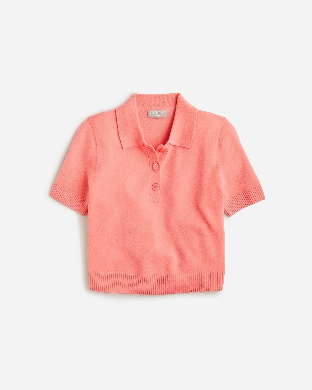 Cashmere cropped sweater-polo | J.Crew US