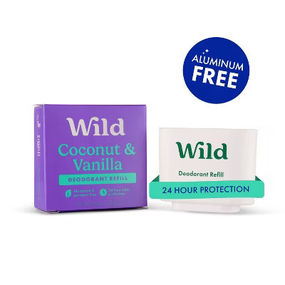 Wild Cosmetics - Coconut & Vanilla - Aluminum Free Deodorant Refill - 1.4oz | Target