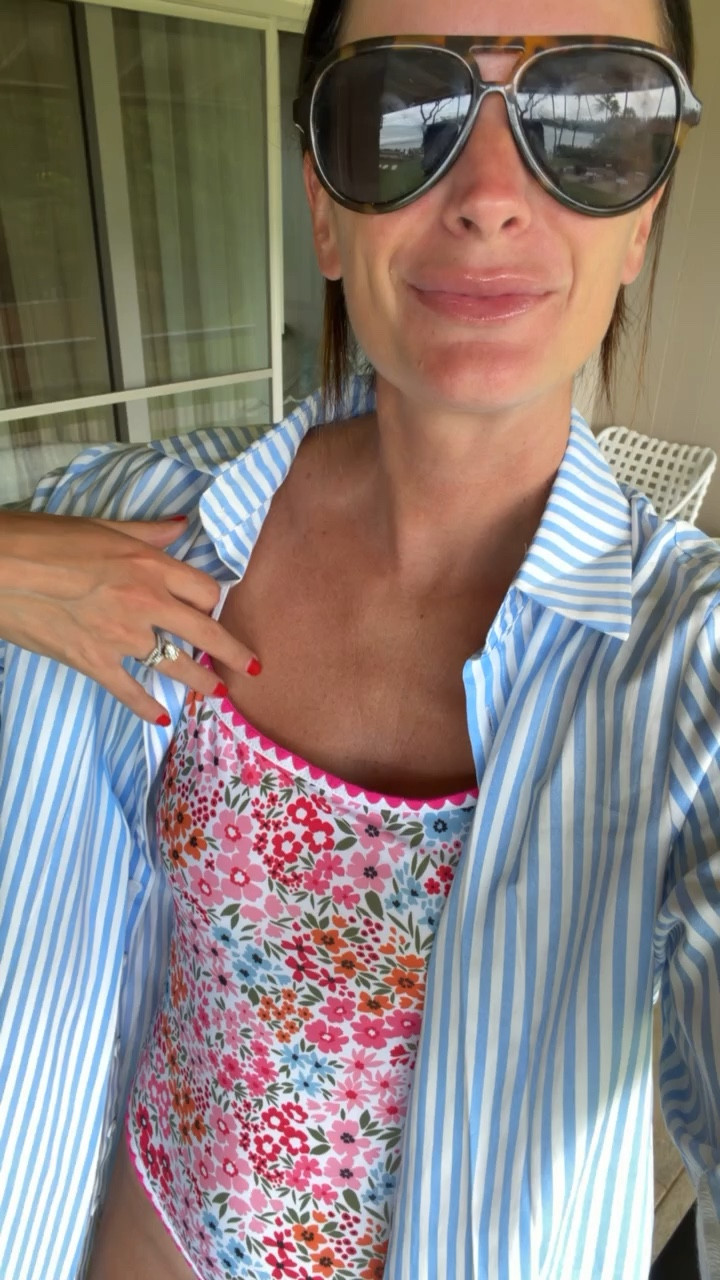 Easy, must have swim look for moms or anyone wanting more coverage at the beach or pool this summer! 

#LTKmomlife #LTKSwim #LTKootd