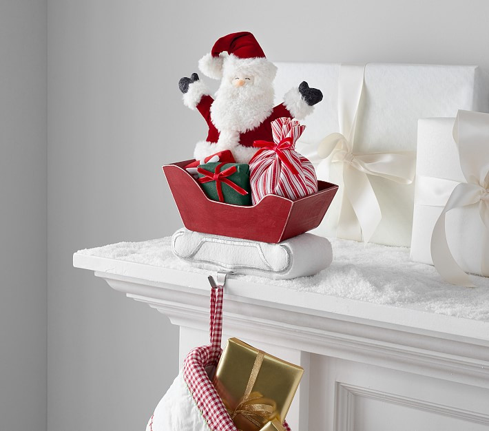 Santa's Sleigh Christmas Stocking Holder | Pottery Barn Kids
