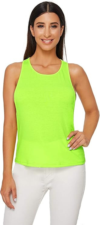 SweatyRocks Women's Sleeveless Flowy Loose Fit Racerback Yoga Workout Tank Top | Amazon (US)