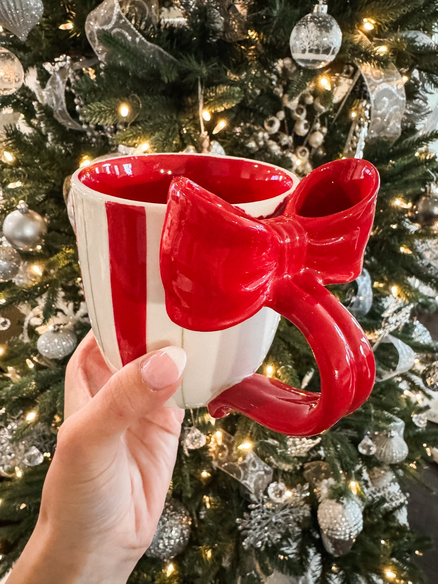 Get Christmas ready with these adorable red bow mugs!♥️🎄

#LTKHoliday #LTKGiftGuide #LTKHome