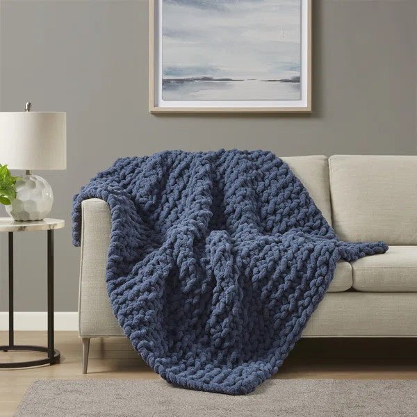 Chenille Chunky Knit Throw | Wayfair North America