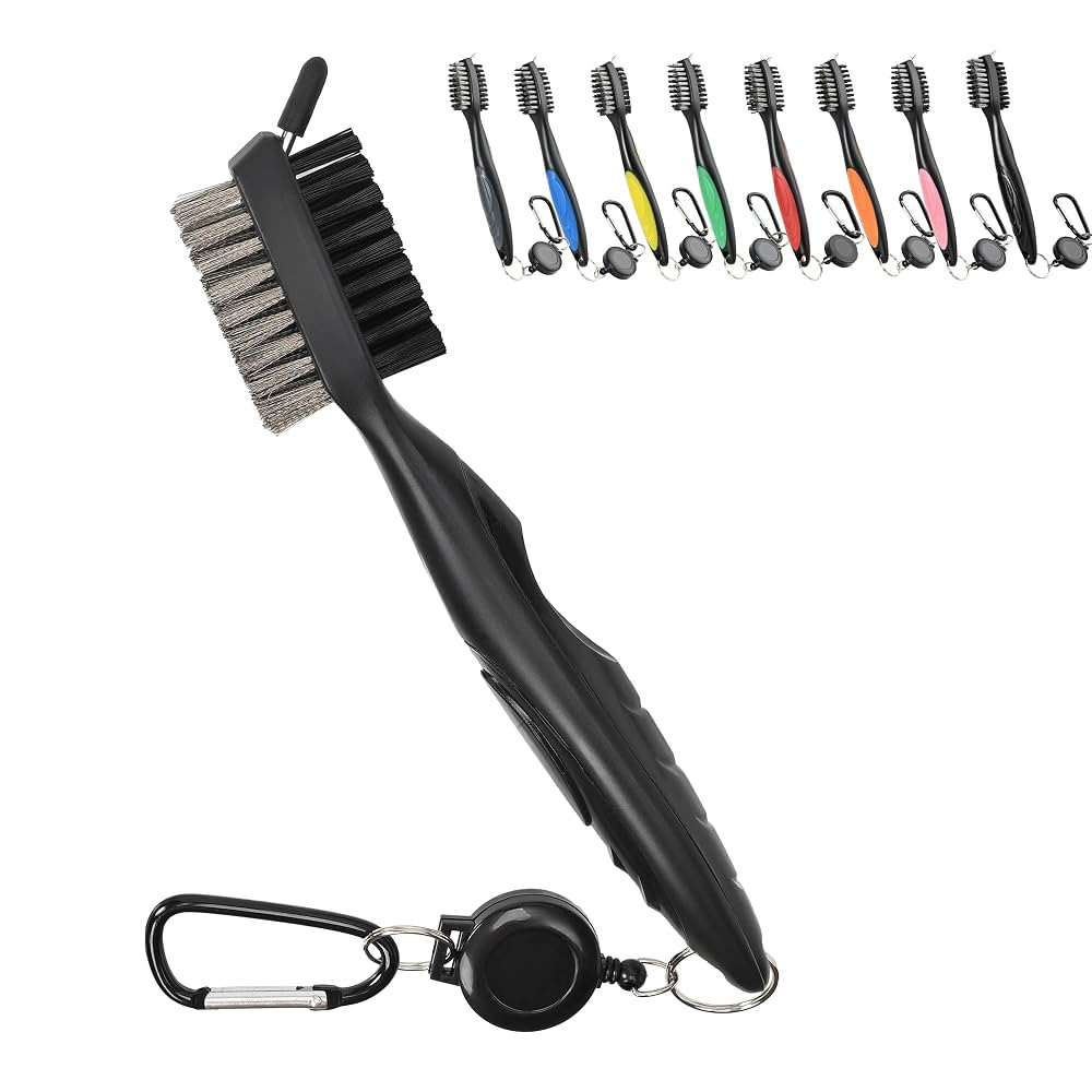 Mile High Life Golf Club Brush, Club Groove Cleaner with 2 Ft Retractable Extension Cord and Alum... | Amazon (US)