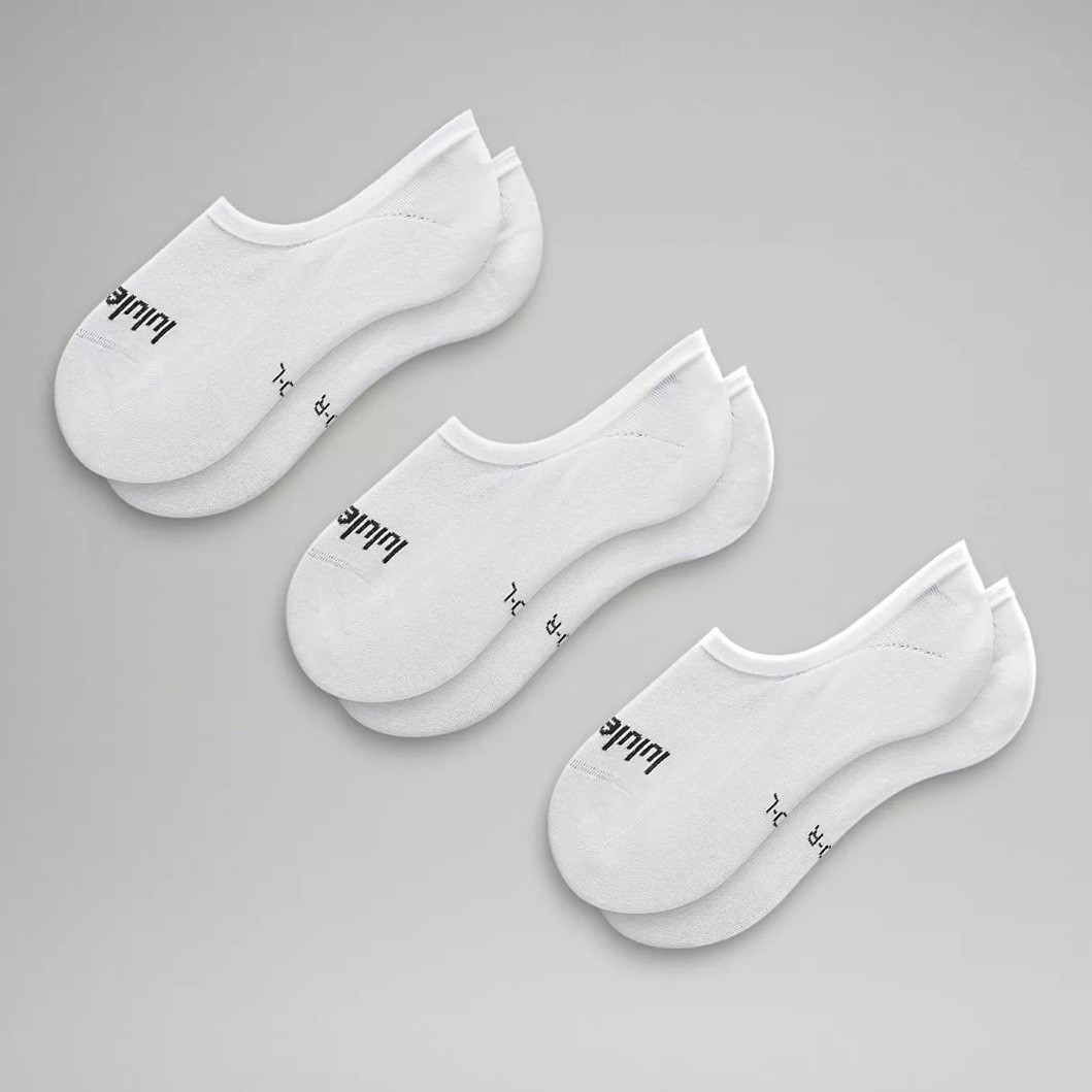 If you wear sneakers regularly, quality no show socks are essential!! Lululemon makes such a great no show sock, and the 3 pack is on sale for only $14 today! You can select from all white or a multicolor pack - going fast at this price. 

#LTKActive #LTKShoeCrush #LTKSaleAlert