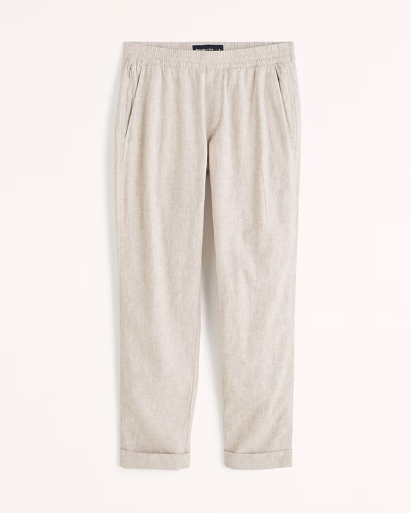 Men's Linen-Blend Pull-On Pant | Men's | Abercrombie.com | Abercrombie & Fitch (US)