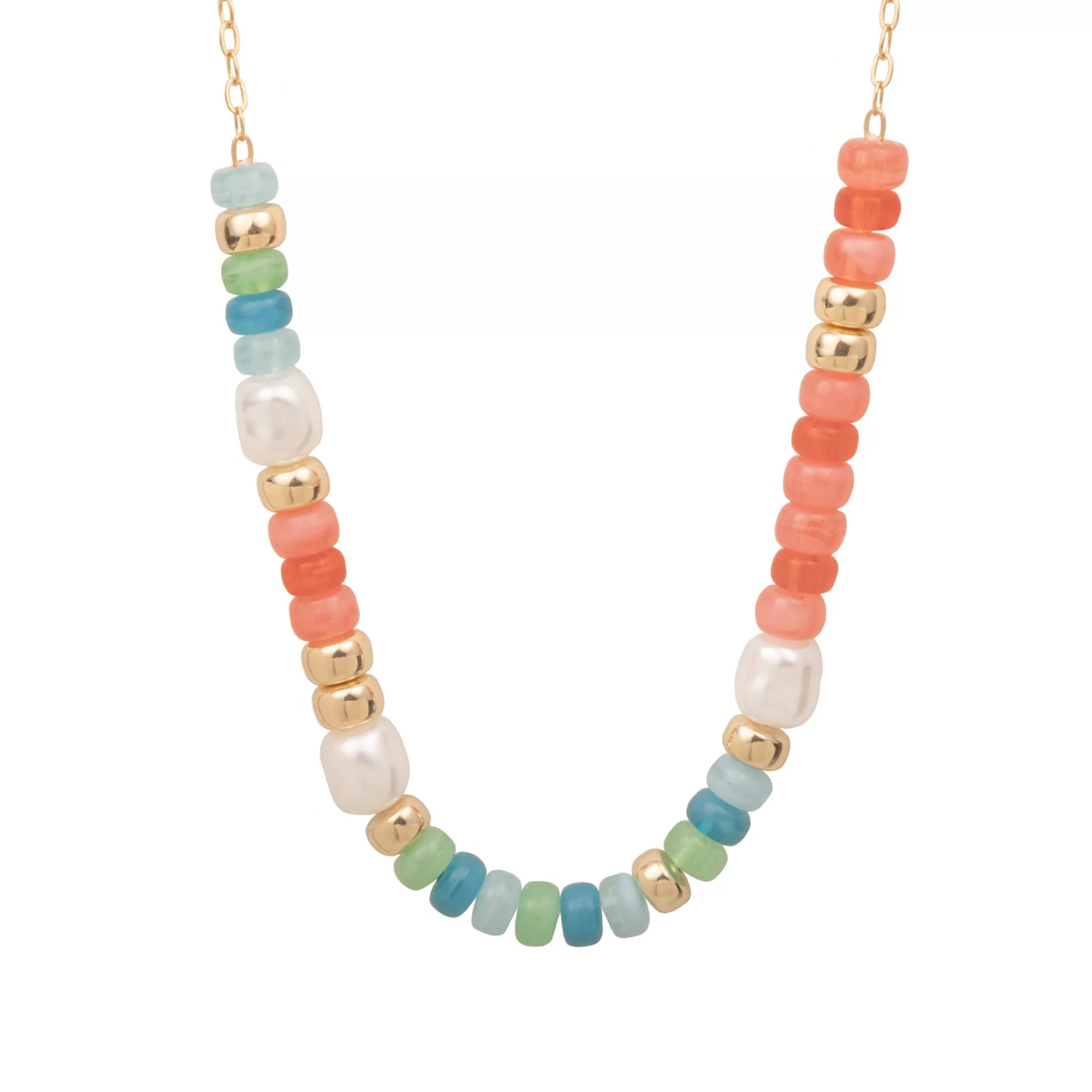 LC Lauren Conrad Gold Tone Short Beaded Statement Necklace | Kohl's