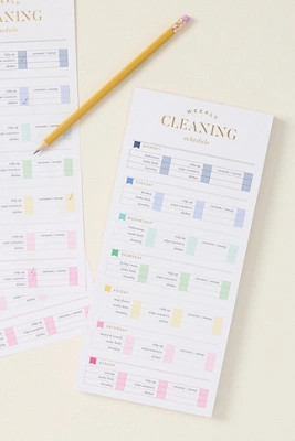 Emily Ley Simplified® Weekly Cleaning Notepad | Anthropologie (US)