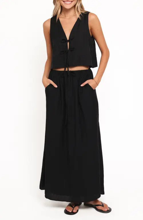 Petal & Pup Captie Tank & Maxi Skirt Set in Black at Nordstrom, Size X-Large | Nordstrom