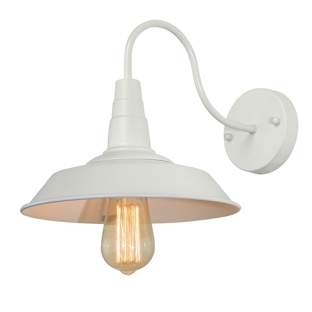 LNC Farmhouse White Gooseneck Wall Sconces Wall Light - 10.25"x 13.25"x 9.5" (10.25"x 13.25"x 9.5" - | Bed Bath & Beyond