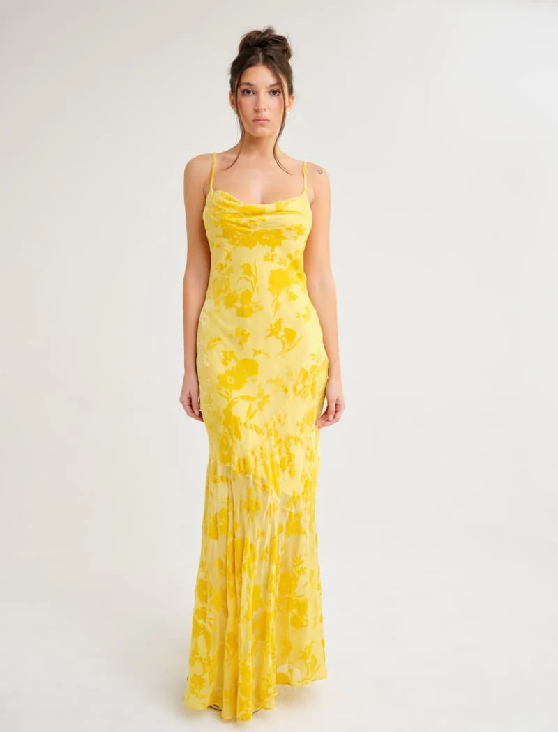 Santeria Maxi Dress | Limoncello Devore | Rumored