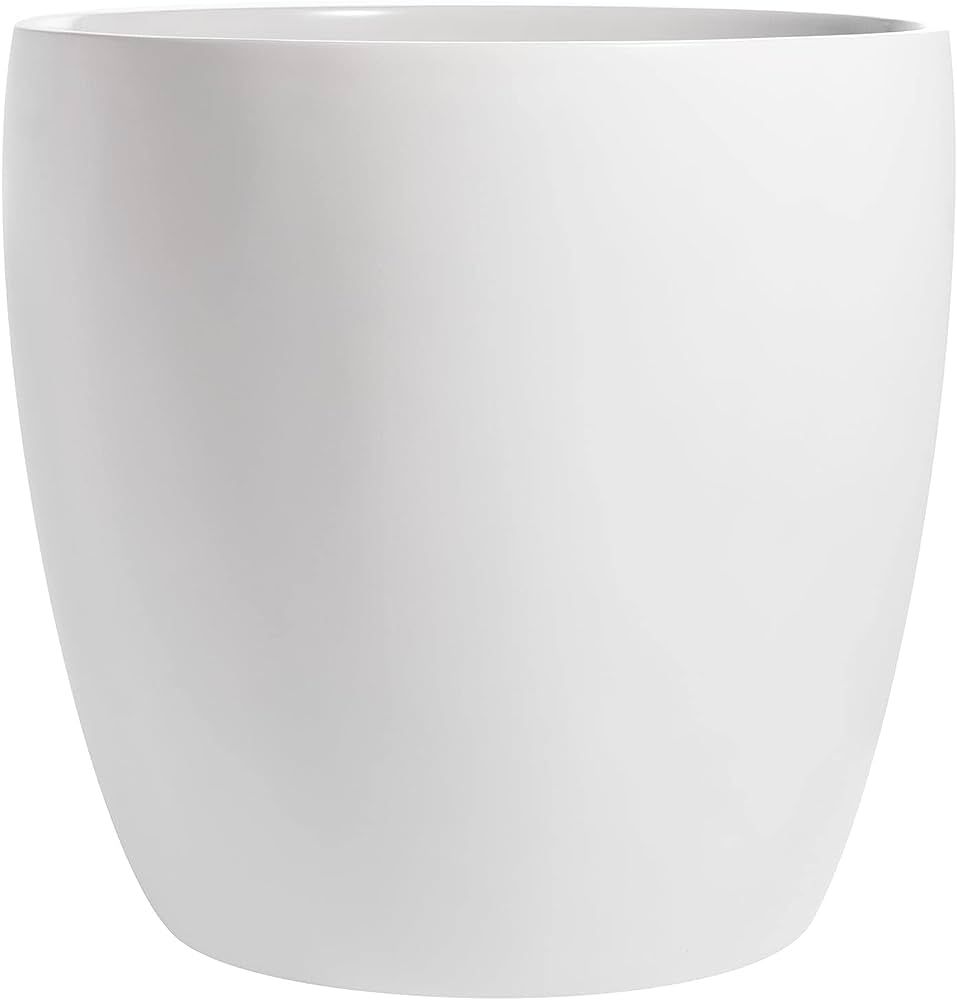 Root and Stock Napa Round Cylinder Fiberglass Planter, White, 22 Inch | Amazon (US)