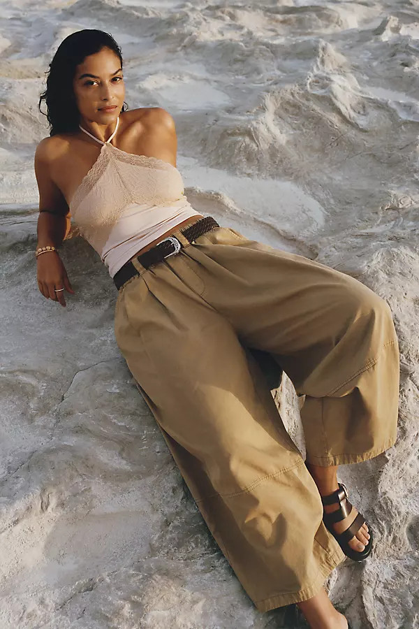 Maeve Cotton Linen Balloon Trousers | Anthropologie (US)