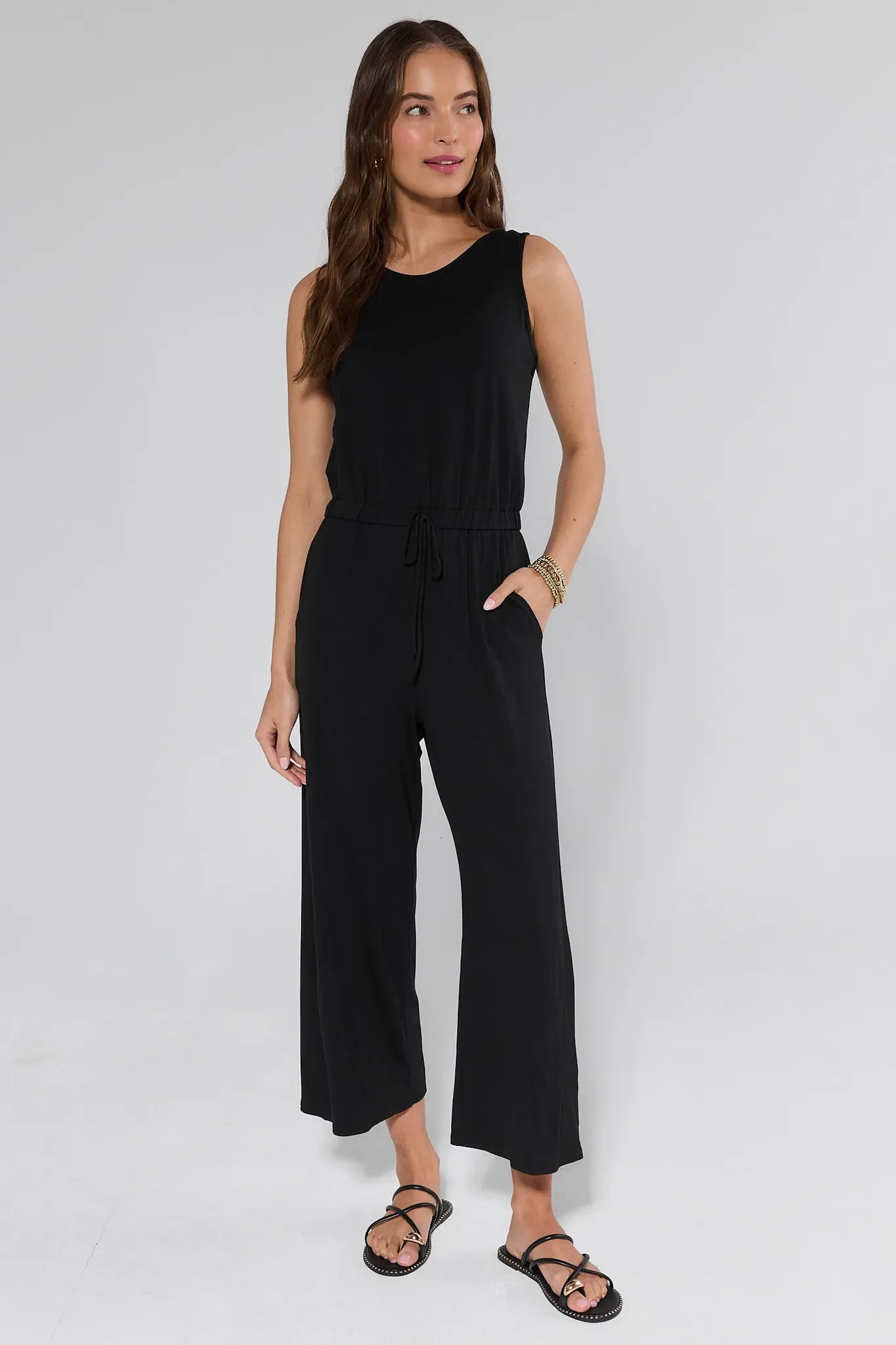 Heidi Black Wide Leg Jumpsuit | Avara