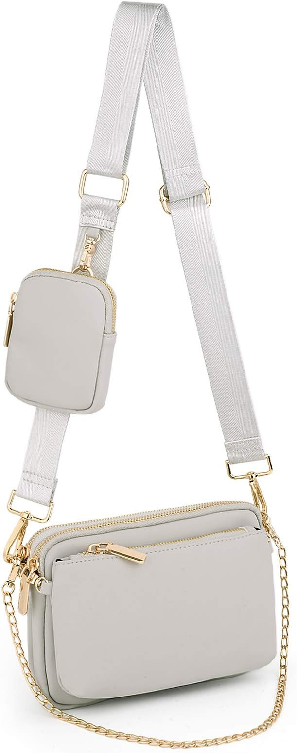 UTO Small Crossbody Bags for Women 3 in 1 Trendy Belt Purse Fashion Designer Mini Cute Sling Fann... | Amazon (US)