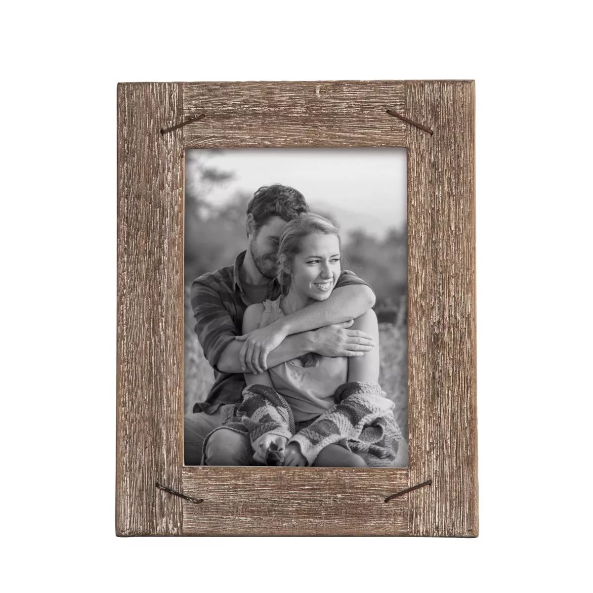 5 x 7 inch Decorative Distressed Wood Picture Frame with Nail Accents - Foreside Home & Garden | Target