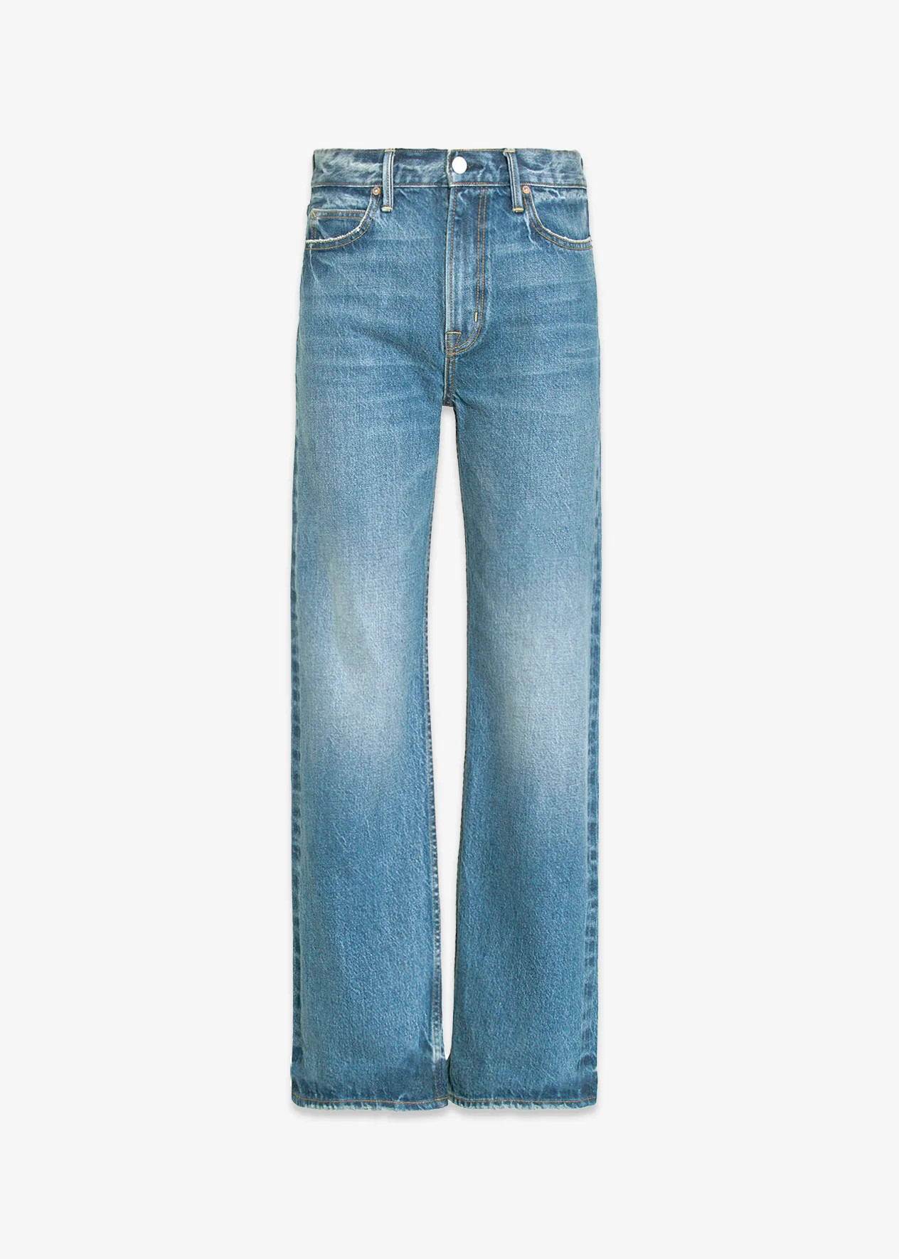 Women's Selma Loose Straight Jeans In Mid Blue Philadelphia Wash | NOEND Denim