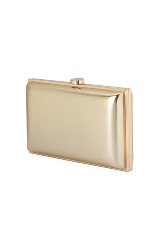 Lucy Metallic Clutch in Gold | Revolve Clothing (Global)