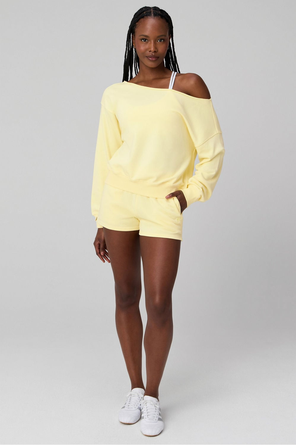Year Round Terry Off Shoulder Sweatshirt | Fabletics