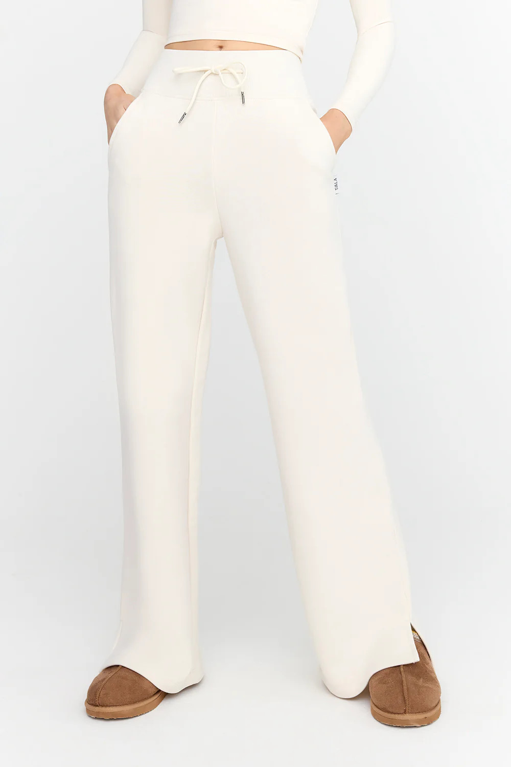 EVERYDAY WIDE LEG JOGGER - MILK | TALA (UK)