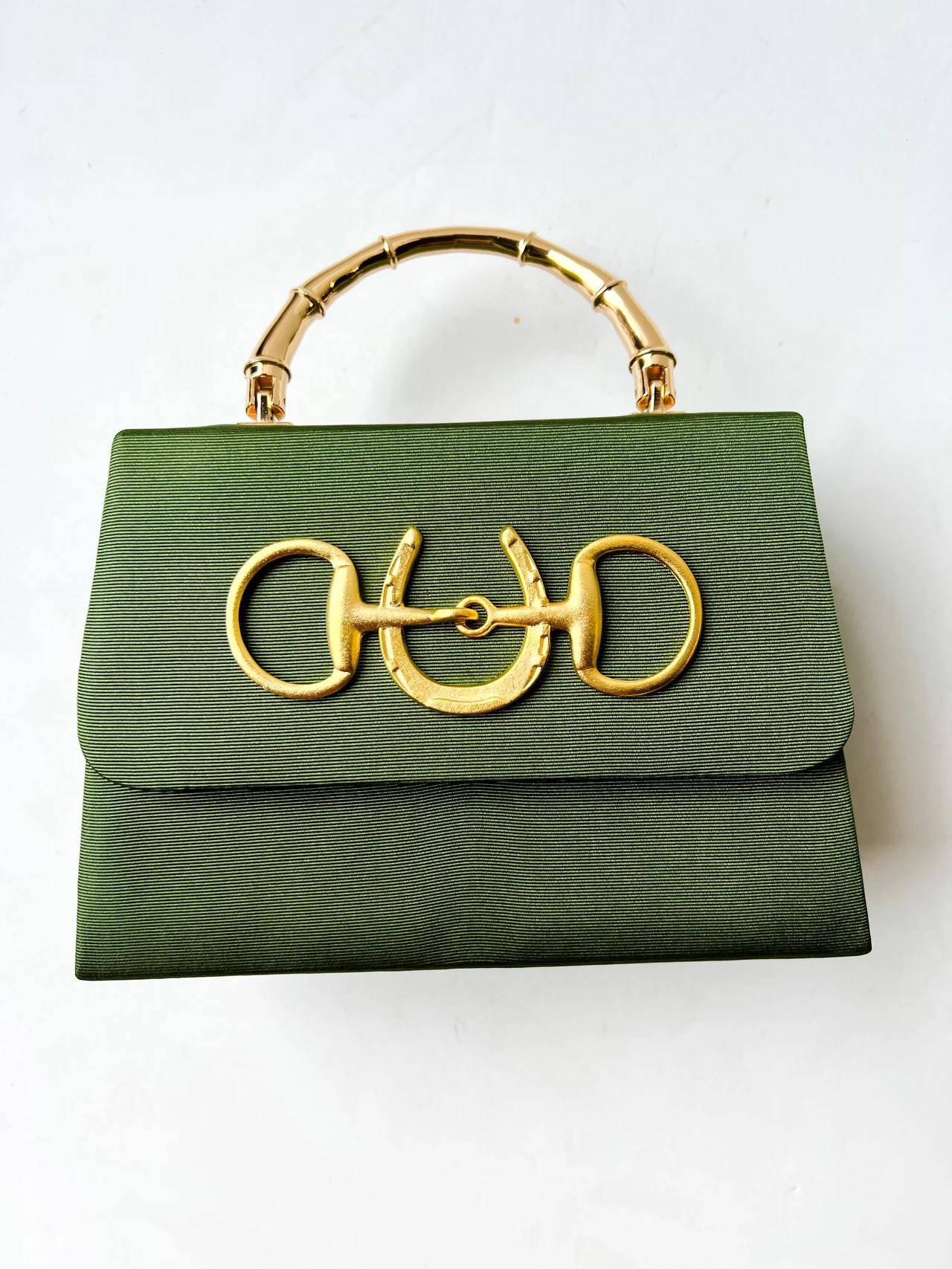 Lulu Small Green Handbag with Gold Handle | Lisi Lerch | Lisi Lerch Inc