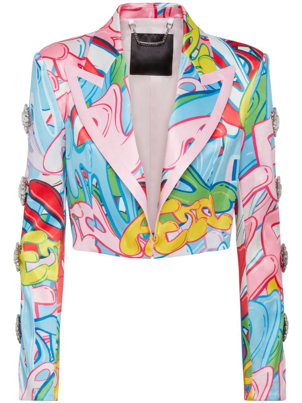 Philipp Plein Bombing Graffiti-print Spencer Jacket - Farfetch | Farfetch Global