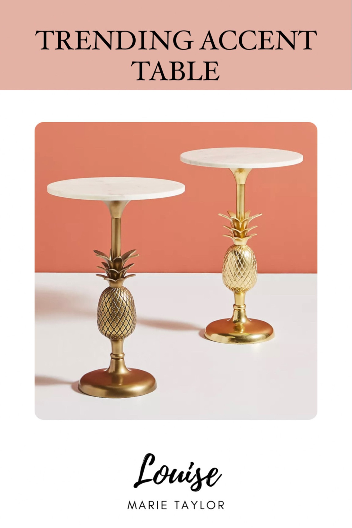 Add some interest to your living room or sitting room with these adorable pineapple pedestal end tables. 

#LTKFind #LTKhome #LTKSale