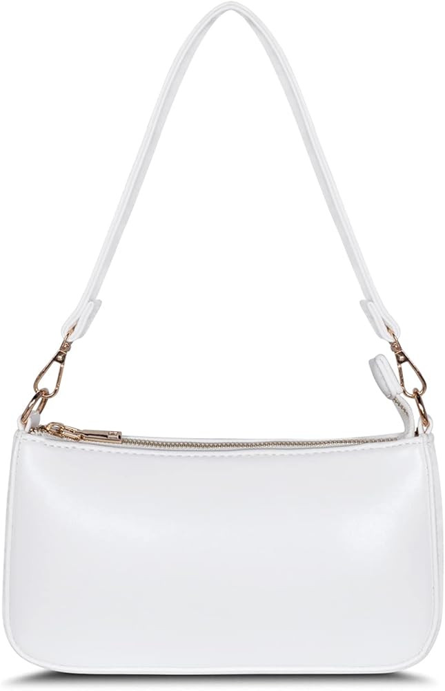 NIUEIMEE ZHOU Shoulder Bag for Women Retro Vegan Leather Classic Clutch Tote HandBag with Zipper ... | Amazon (US)