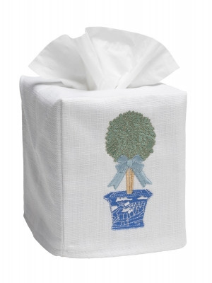 Tissue Box Cover, Boxwood Topiary - DG17-BTOP | Jacaranda Living