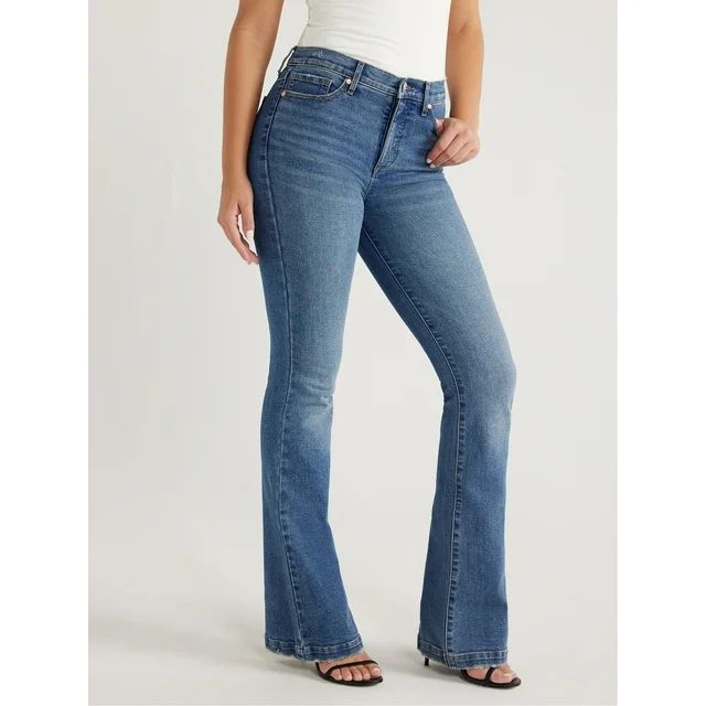 Sofia Jeans Women's Melissa Flare High Rise Jeans, 33.5" Inseam, Sizes 00-22 | Walmart (US)