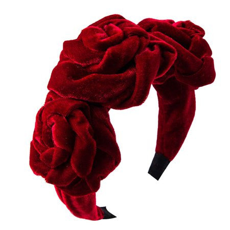 Headband for Women Rose Flower Headband Velvet Headband Knot Headband Wide Headbands for Women Headw | Walmart (US)