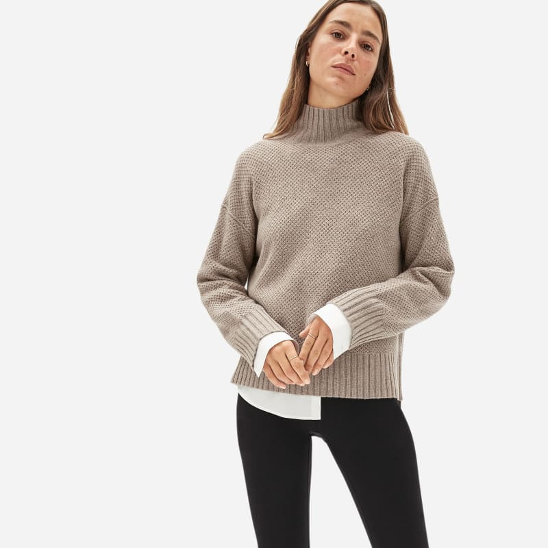 The Oversized Stroopwafel Turtleneck in ReCashmere | Everlane