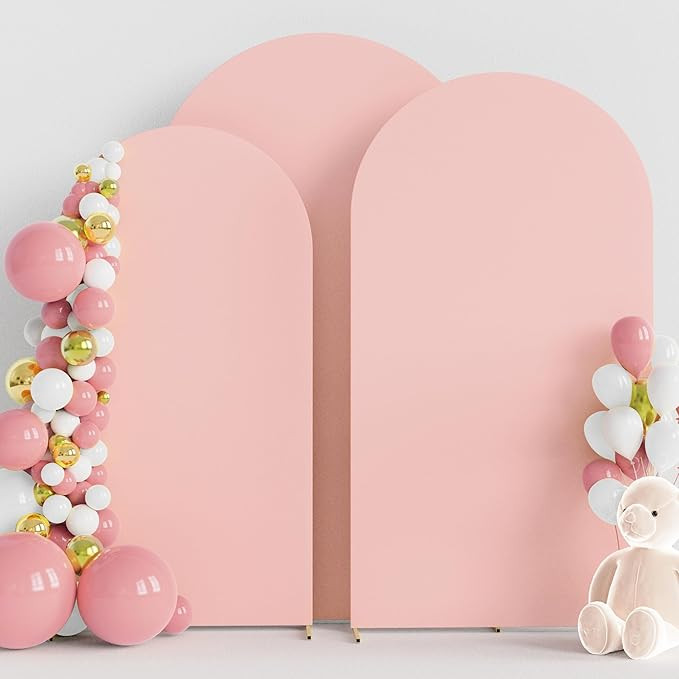 Wokceer Wedding Arch Cover (7.2FT, 6.6FT, 6FT) Set of 3 Spandex Fitted Wedding Arch Stand Covers ... | Amazon (US)