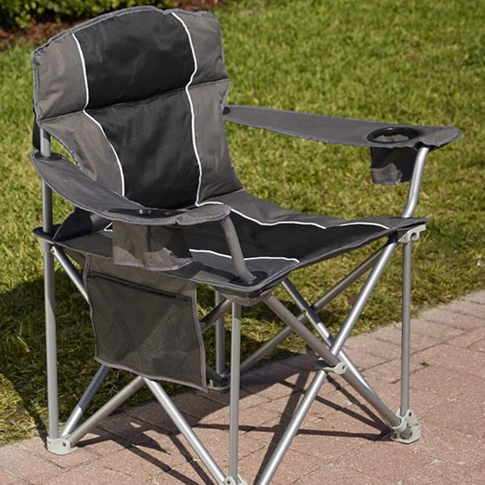 LivingXL 500-lb. Capacity Heavy-Duty Portable Chair (Black) | Amazon (US)