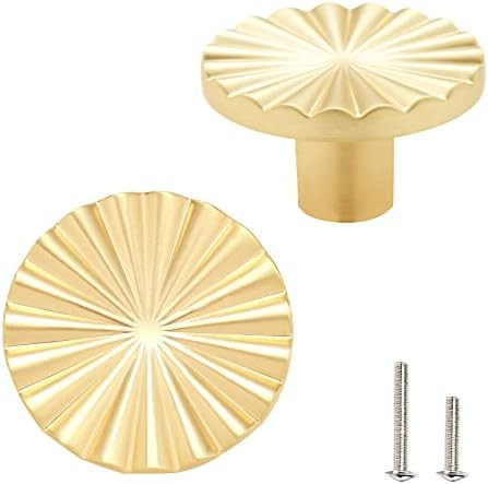 AOBITE 2 Pack Gold Cabinet knobs Kitchen Cabinet Pulls with Vintage Cupboard Drawers Hardware Dre... | Amazon (US)