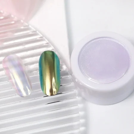 Vonrui Pearl Chrome Nail Powder Aurora Mermaid Chrome Powder for Nails Iridescent Pigment Glitter for Nail Art | Walmart (US)