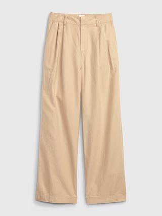 Linen-Cotton Pleated Pants | Gap (CA)