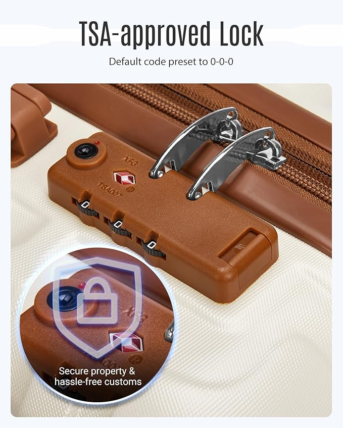 LIGHT FLIGHT Luggage Sets, 3 Piece Durable Suitcase Set with Spinner Wheels, 3 Pcs Hardside Light... | Amazon (US)